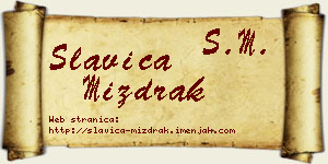 Slavica Mizdrak vizit kartica